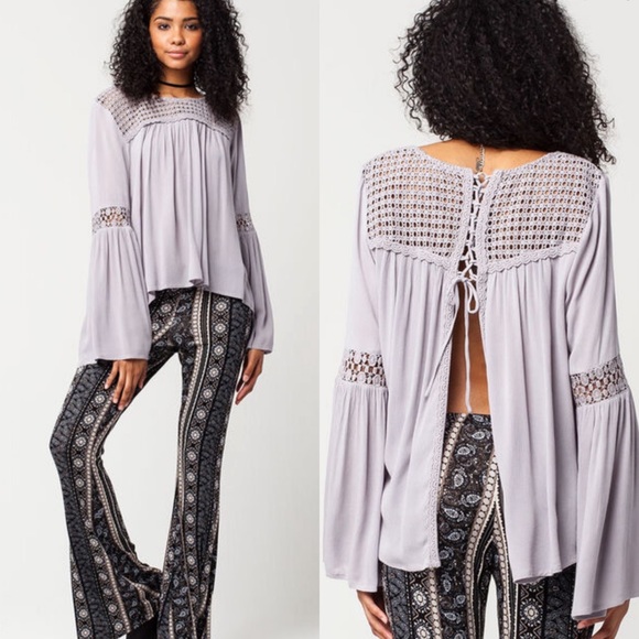 Patrons of Peace Tops - NWT Patrons of Peace crochet open back top